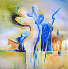 Romance Canvas Paintings - ROMANCE IN AN EXOTIC PLACE
